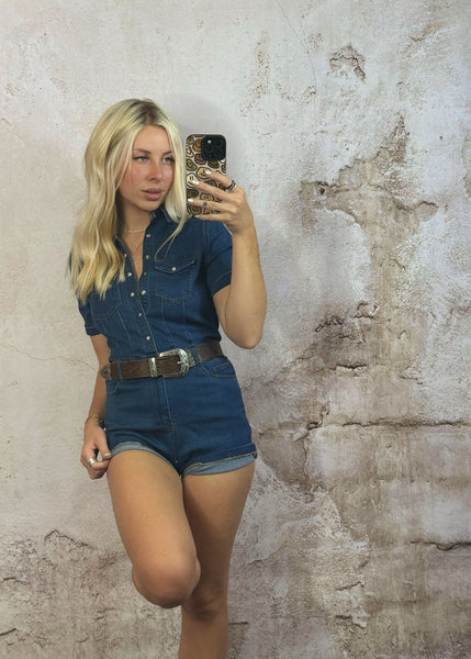 Denim Romper