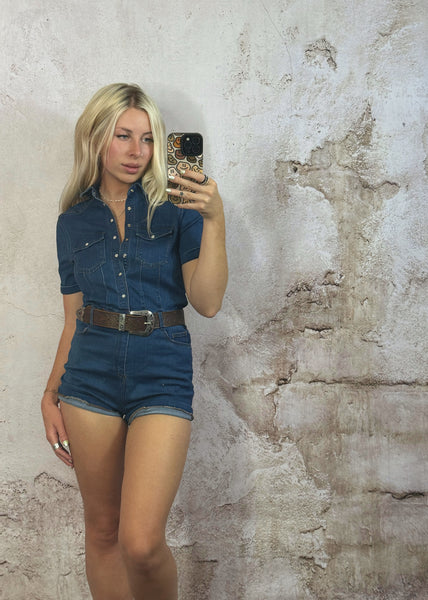 Denim Romper