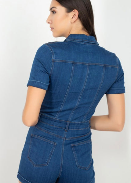 Denim Romper