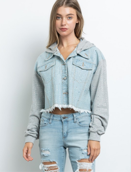 Rhinestone Denim Jacket