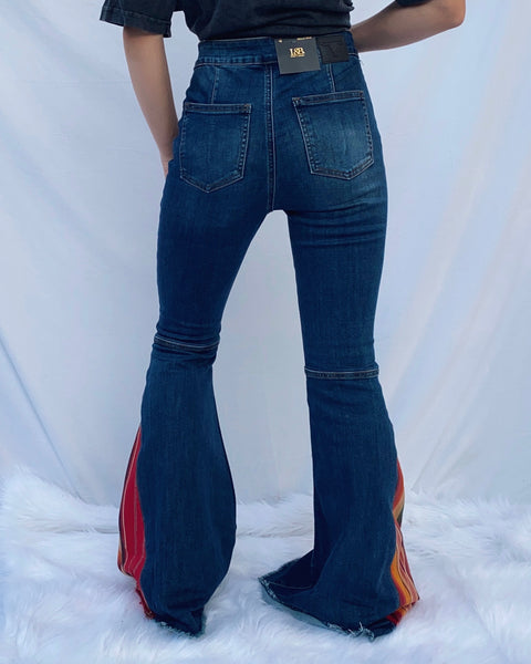 Bell Bottom Jeans w/ Serape Inserts