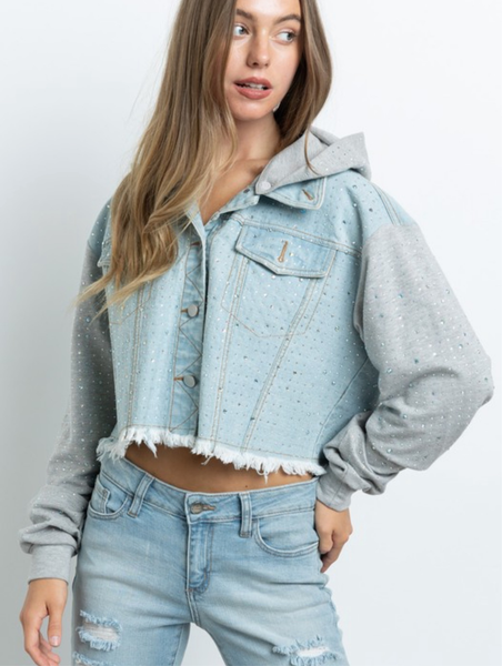 Rhinestone Denim Jacket