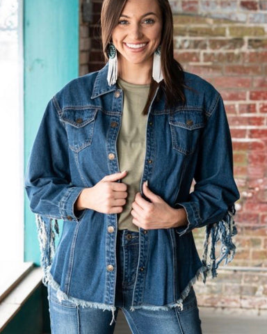 Fringe Denim Jacket