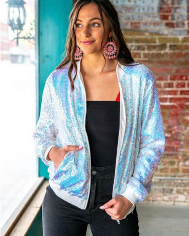 Iridescent Sequin Jacket