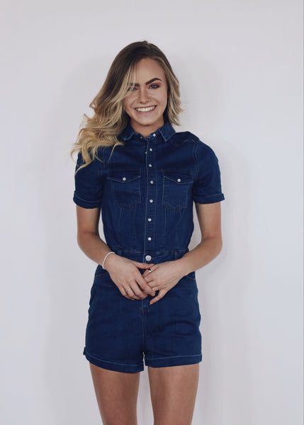 Denim Romper