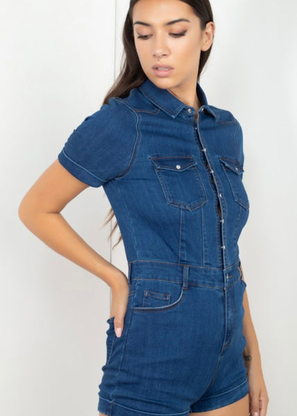 Denim Romper