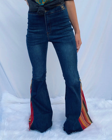 Bell Bottom Jeans w/ Serape Inserts