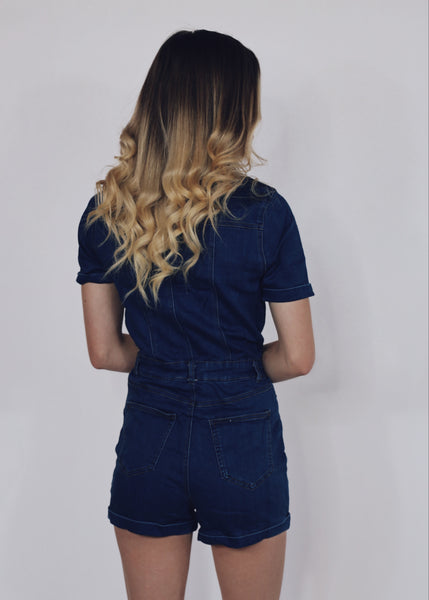 Denim Romper