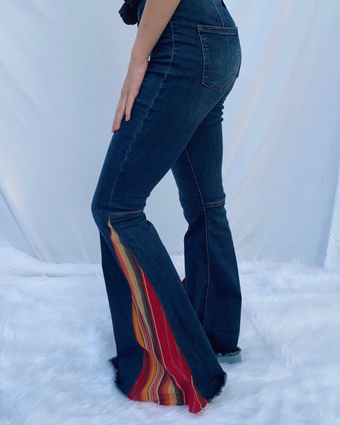 Bell Bottom Jeans w/ Serape Inserts