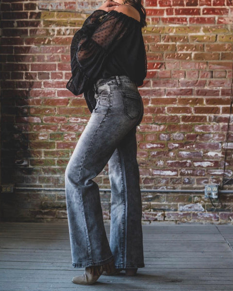 Dark Wash Wide Leg Jeans