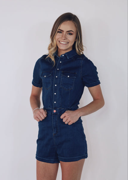 Denim Romper