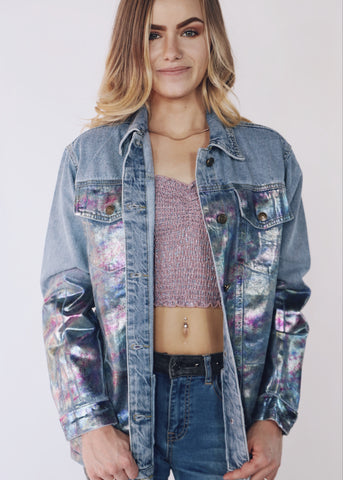 Metallic Denim Jacket