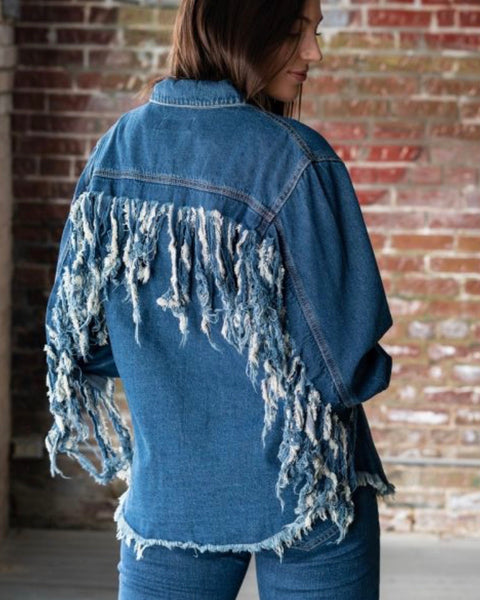 Fringe Denim Jacket